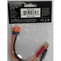Horizon Hobby SPMXCA304 Adapter: IC3 Device / 4mm Male Bullets with 6" Wires 13 AWG