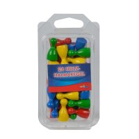 Noris 606154362 Bunte Halmakegel aus Holz