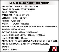 COBI-5834 600 PCS ARMED FORCES /5834/ MIG-29 NATO CODE FULCRUM