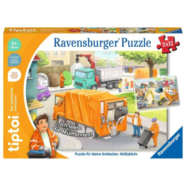 Ravensburger 00172 tiptoi® Puzzle für kleine Entdecker: Müllabfuhr
