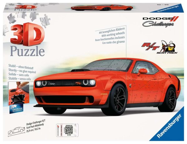 Ravensburger 11284 3D Puzzles  Dodge Challenger R/T Scat Pack Widebody