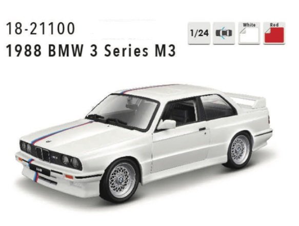 Bburago 18-21100W - BMW M3 (E30) ´88 - weiß