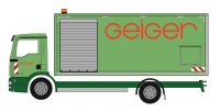 HERPA 952736 MAN TGL E6c Koffer LKW "Geiger"