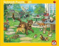 Schmidt Spiele 56811 2erSet Rahmenpuzzle Haustiere 24/40Teile