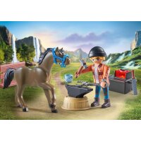 PLAYMOBIL 71357 Horses of Waterfall Hufschmied Ben & Achilles