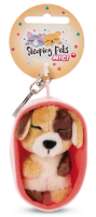 NICI 48831 Schlüsselanhänger Sleeping Pets Hund dreifarbig