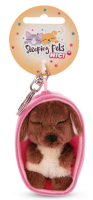 NICI 48832 Schlüsselanhänger Sleeping Pets Hund braun