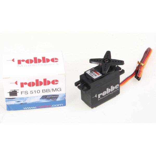 Robbe Modellsport 9755912 FS 510 BB MG Servo mit Teil- Aluminium Gehäuse, Digital