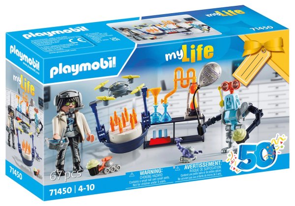 PLAYMOBIL 71450 City Life Forscher mit Robotern