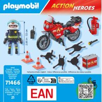 PLAYMOBIL 71466 Action Heroes Feuerwehrmotorrad am Unfallort