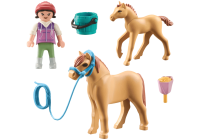 PLAYMOBIL 71498 Horses of Waterfall Kind mit Pony und Fohlen