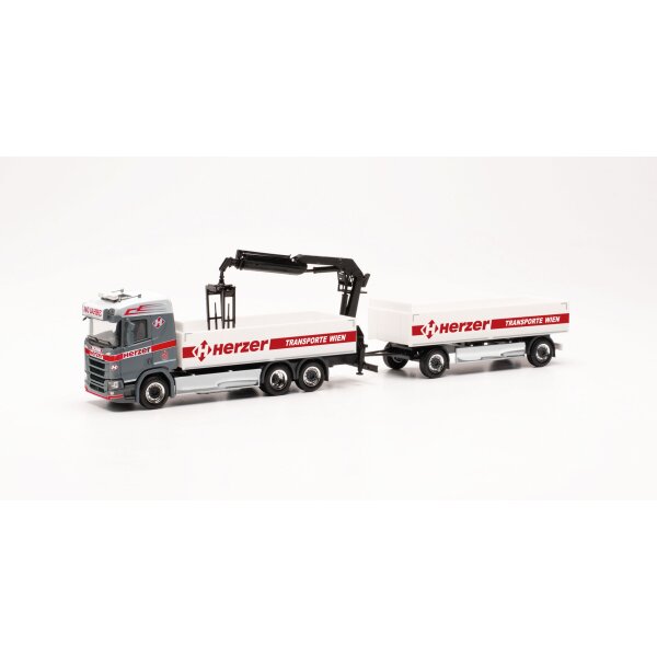 HERPA 316842 Scania CR 20 ND Baustoff-Hängerzug "Herzer" (Österreich/Wien)