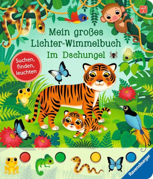 Ravensburger 41902 Mein großes Lichter-Wimmelbuch: Im Dschungel