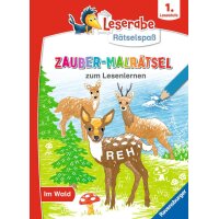Ravensburger 48890 Leserabe Rätselspaß Zauber-Malrätsel zum Lesenlernen: Im Wald (1. Lesestufe)