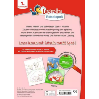 Ravensburger 48890 Leserabe Rätselspaß Zauber-Malrätsel zum Lesenlernen: Im Wald (1. Lesestufe)