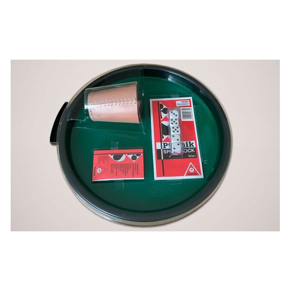 PIATNIK 296659 - POKERGARNITUR, TASSE, 5 AUGENWÜRFEL, LEDERBECHER