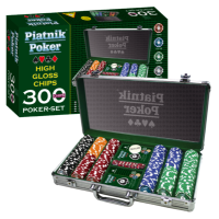 PIATNIK 790393 - Poker Set 300 High Gloss Chips 14g