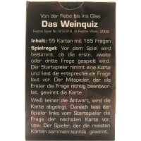 Piatnik 612312 Von der Rebe ins Glas - Weinquiz