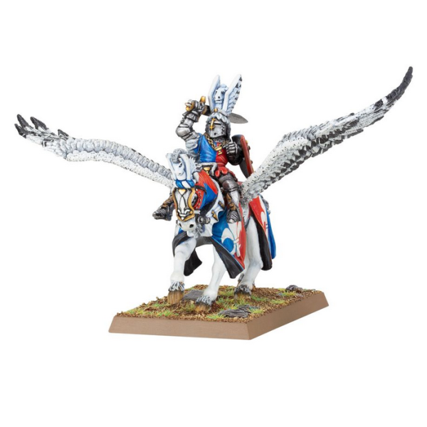 Games Workshop 99062703004 Bretonischer Fürst mit Schwert und Schild auf Pegasus