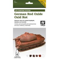 Vallejo (778411) Farbset, Deutsch Rot-Oxid, 6x