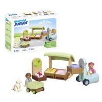 PLAYMOBIL 71691 JUNIOR: Bio-Marktstand & Gabelstapler...