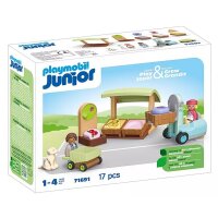 PLAYMOBIL 71691 JUNIOR: Bio-Marktstand & Gabelstapler - PLAYMOBIL JUNIOR