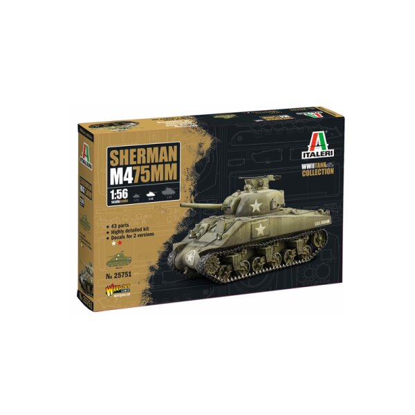 ITALERI 510025751 1:56 US M4 Sherman (75 mm)