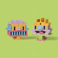 Bioblo 64039 FUN BOX "Pastel-Mix" mit 200 Bausteinen