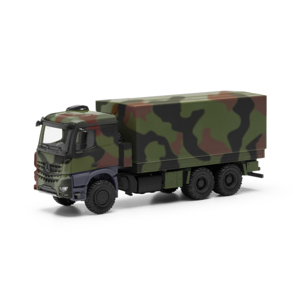 HERPA 746991-002 Mercedes-Benz Arocs 6x6 Pritsche/Plane, dekoriert