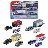 Majorette 8502003001 Racing Deluxe Trailer, 4-sort. -...
