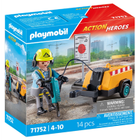 PLAYMOBIL 71752 ACTION HEROES - Bauarbeiter mit Meißel