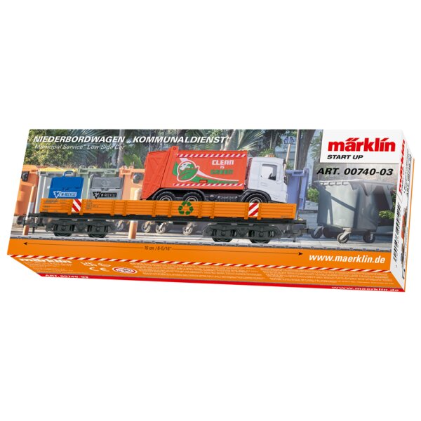 MÄRKLIN 00740-03 Niederbordwagen aus 00740 Kommunal