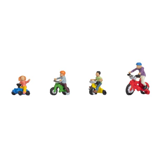 NOCH 15908 Kinder auf Kinderfahrrädern - H0