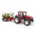 Bruder 03453 ROADMAX Traktor mit Rückean- hänger und 3 Baumstämmen