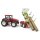 Bruder 03453 ROADMAX Traktor mit Rückean- hänger und 3 Baumstämmen