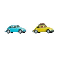 NOCH 44605 VW Käfer - 2 Stück, blau und gelb