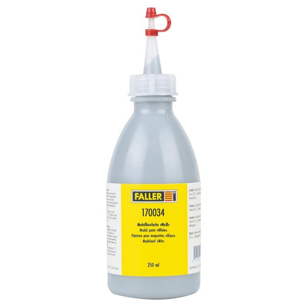 FALLER 170034 Modellbaufarbe Weiß, 250 ml - H0 | 1:87