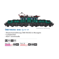 JC Jaegerndorfer 60200_5 N E-Lok ÖBB 1100.102 grün