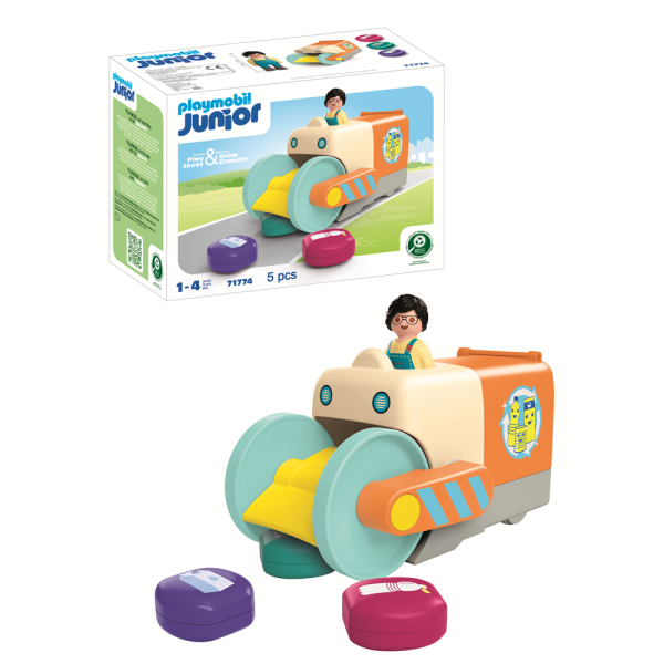 PLAYMOBIL 71774 JUNIOR - Spaßiges Müllsammelfahrzeug