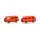 HERPA 013093-006 Herpa MiniKit Volkswagen (VW) T3 Bus, leuchtrot und orange, 2 Stück