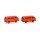 HERPA 013093-006 Herpa MiniKit Volkswagen (VW) T3 Bus, leuchtrot und orange, 2 Stück