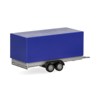 HERPA 052627-004 PKW-Planenanhänger 2achs, ultramarinblau