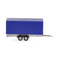HERPA 052627-004 PKW-Planenanhänger 2achs, ultramarinblau