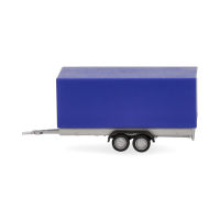 HERPA 052627-004 PKW-Planenanhänger 2achs, ultramarinblau