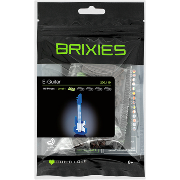 BRIXIES 200.332 E-Gitarre blau (Polybeutel)