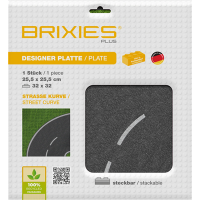 BRIXIES 225006 Plus Designer Platte Staße Kurve 32...