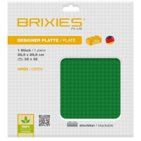 BRIXIES 225008 Plus Basis Platte Grün 32 x 32 Noppen