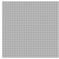 BRIXIES 225010 Plus Basis Platte Hellgrau 32 x 32 Noppen