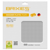 BRIXIES 225010 Plus Basis Platte Hellgrau 32 x 32 Noppen