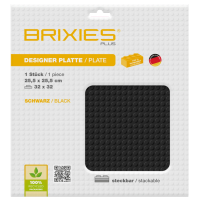 BRIXIES 225012 Plus Basis Platte Schwarz 32 x 32 Noppen